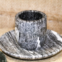 Espressotasse mit Unterteller aus Calanca Gneiss 2