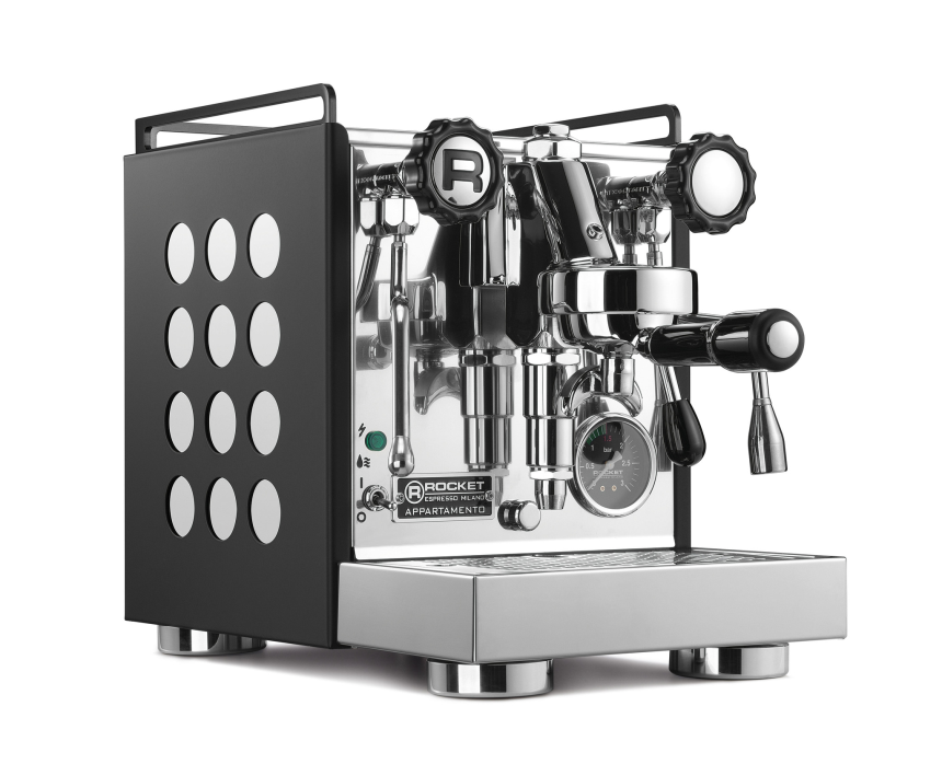 Siebtraegermaschine Rocket Appartamento Serie Nera Weiss