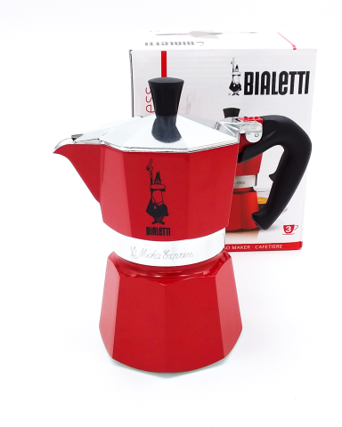 Espressokanne Bialetti Moka Express 3 Tassen Rot